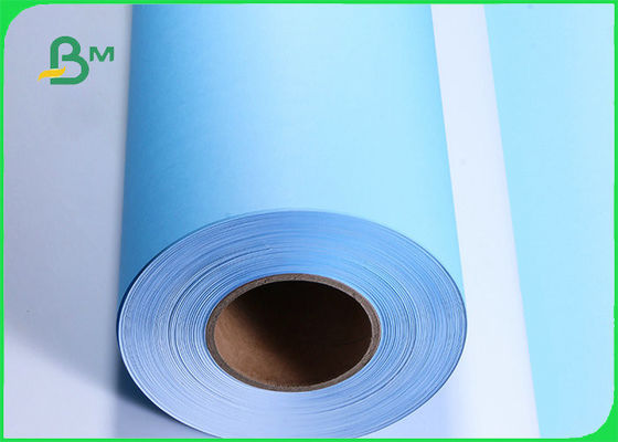 80gsm Blue CAD Drawing Paper For Wide Format Inkjet Printer 24&quot; x 150ft