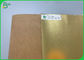 Waterproof  0.3mm 0.55mm Golden Color Washable Kraft Paper For Recycled Bag