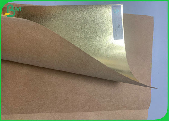 Waterproof  0.3mm 0.55mm Golden Color Washable Kraft Paper For Recycled Bag