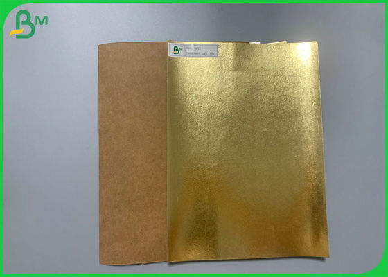 Waterproof  0.3mm 0.55mm Golden Color Washable Kraft Paper For Recycled Bag