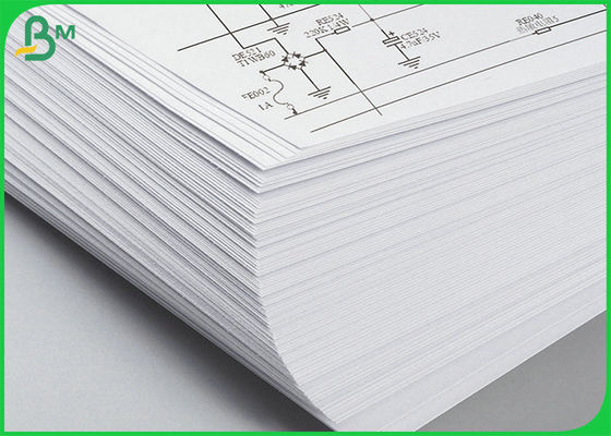 36'' x 50m 20lb White Plotter Paper For Printing Factory Wood Pulp