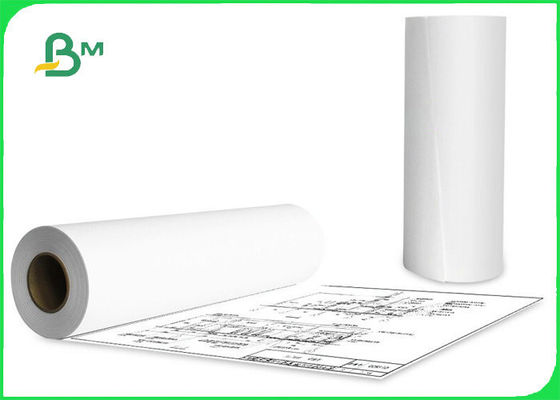 Large Format 75gsm Plotter Paper For Architect Drawings 36'' 48'' x 150'