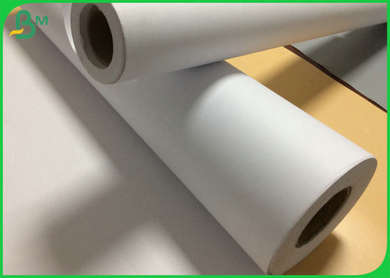 24" X 150 Feet Wide Format White Paper Roll 3" Core For Inkjet Printing