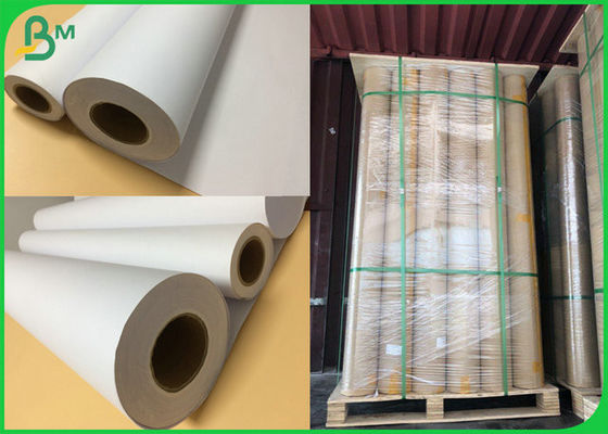 24" X 150 Feet Wide Format White Paper Roll 3" Core For Inkjet Printing
