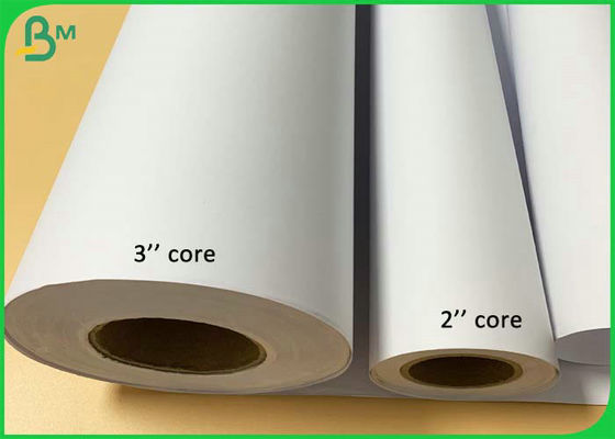 20lb Ultra Bright CAD Plotter Paper 36'' x 150m 3'' Core Matt Uncoated