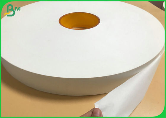 32mm 44mm Slitted Width 28gsm White Wrapped Paper Roll For Straw Packing