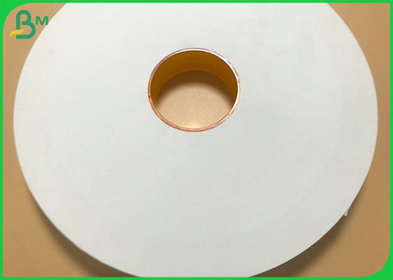 32mm 44mm Slitted Width 28gsm White Wrapped Paper Roll For Straw Packing