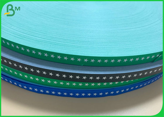 Blue Black Green 15mm Width 60gsm 120gsm Colored Straw Base Paper