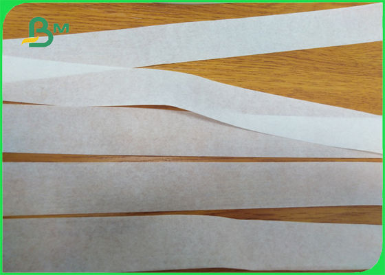 Heat Sealable Straw Wrapping Paper 28gsm White Color 27mm Width