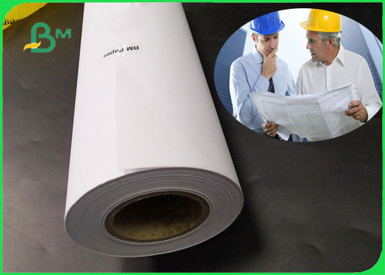 70gsm 80gsm CAD Inkjet Plotter Paper Roll Size A1 A0 For Drawing