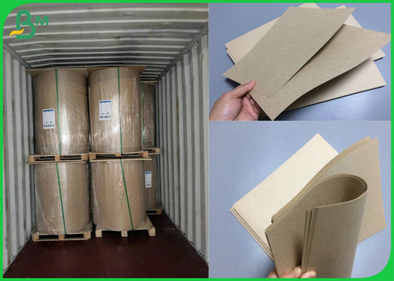 600mm Good Stiffiness 100, 125, 150 200 GSM Brown Color Kraft Paper For Packages