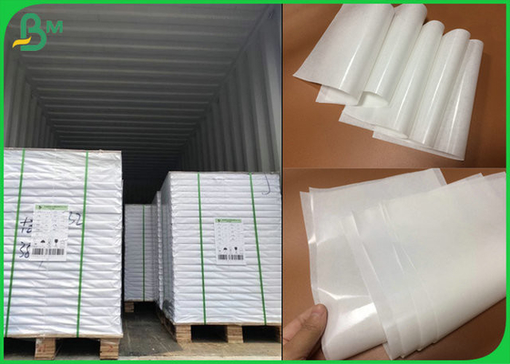 Food Grade 40gsm + 10g PE Material Coated White Kraft Paper For Hamburger Wrapping