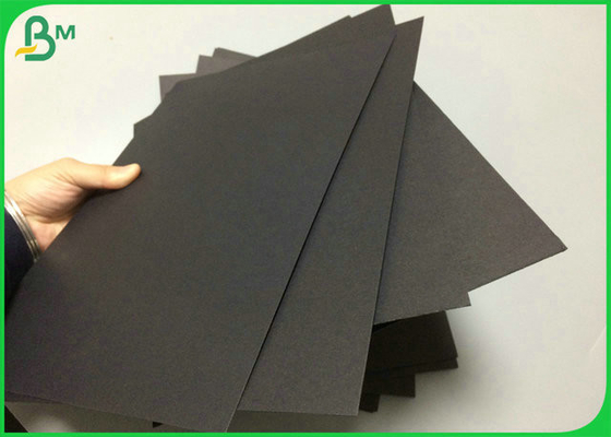 SGS Certified 400GSM 450GSM Uncoated Solid Black Cardboard For Gift Package Paper