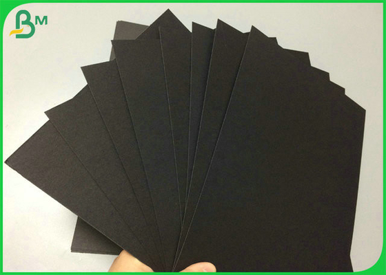 SGS Certified 400GSM 450GSM Uncoated Solid Black Cardboard For Gift Package Paper