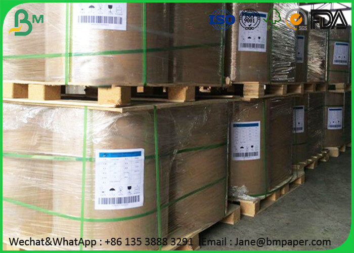Offset Plain Glossy Coated Paper 50 gram 55gram Standard Roll Width For ...