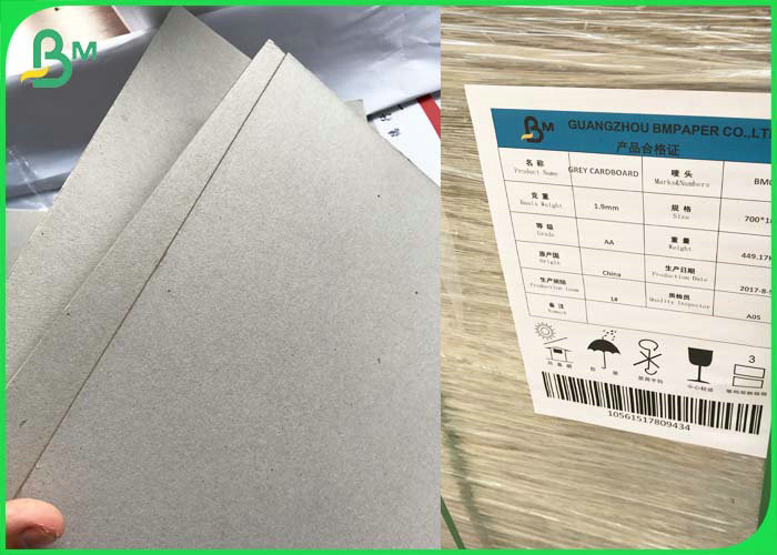 Good Smoothness Grey Board Paper 1.5mm - 3mm Thick 1016 X 762mm / 40