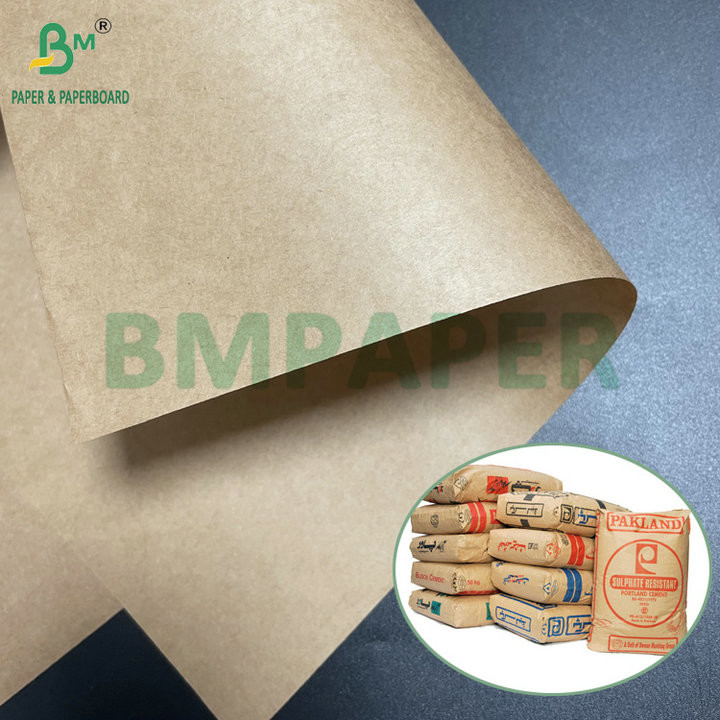 Extensible Paper 75grs 80grs Brown Semi Extensible Cement Sack Kraft Paper 1020mm 1120mm