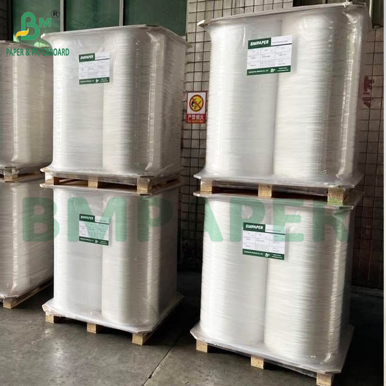 Bio Straw Paper Wrap Paper 28gsm 32mm x 6000m Roll White Color