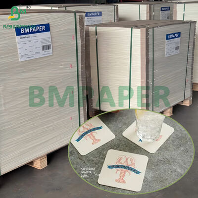 High Bulk Uncoated Absorbent Cardboard 0.6mm 0.8mm for Disposable Paper Coasters